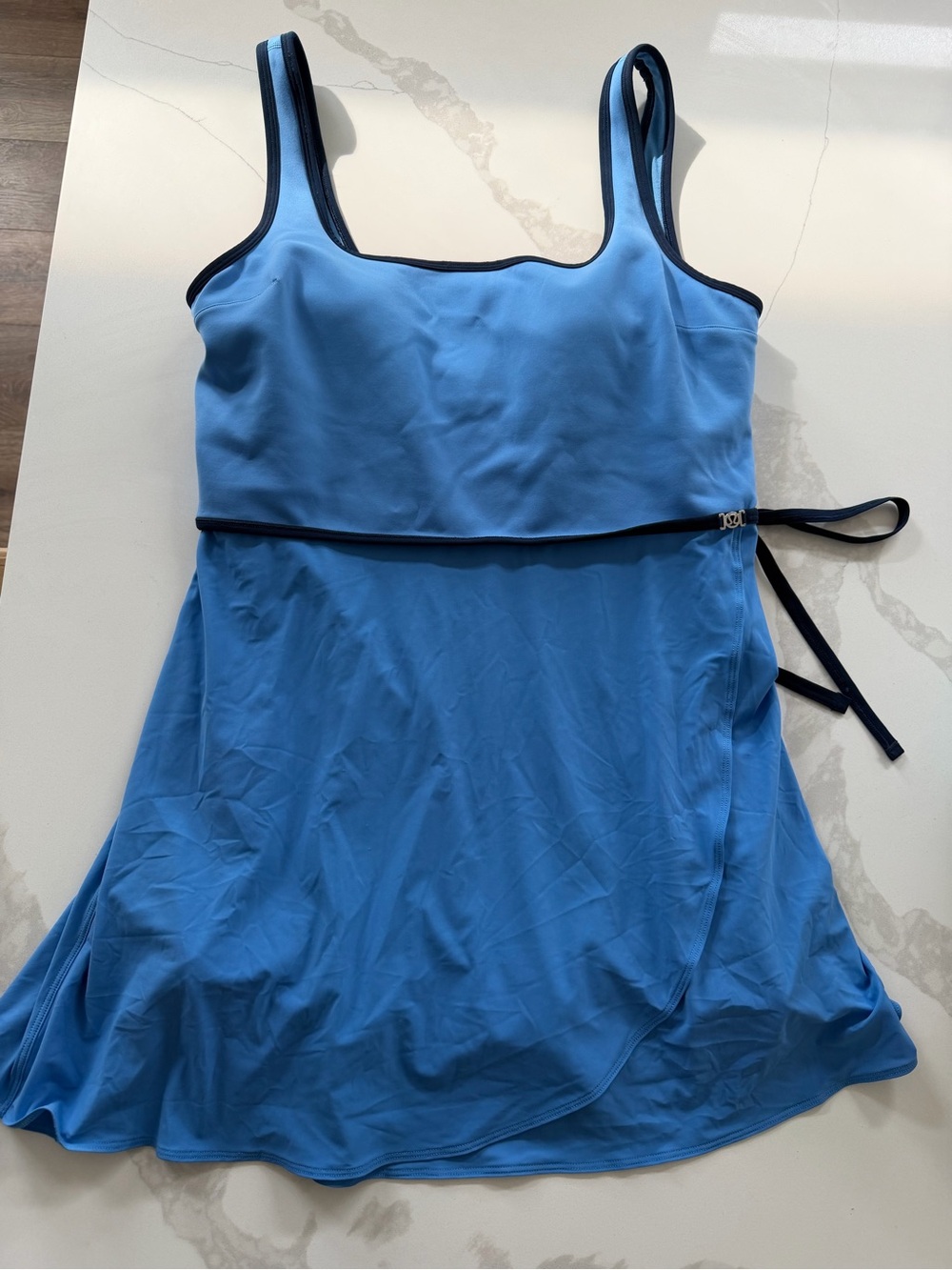 Lululemon Wrap-Front Tennis Dress in Pool Party/Club Blue